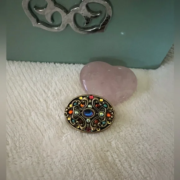 Michal Golan Brooch Pendant 24K Gold Electroplate - Picture 2 of 5